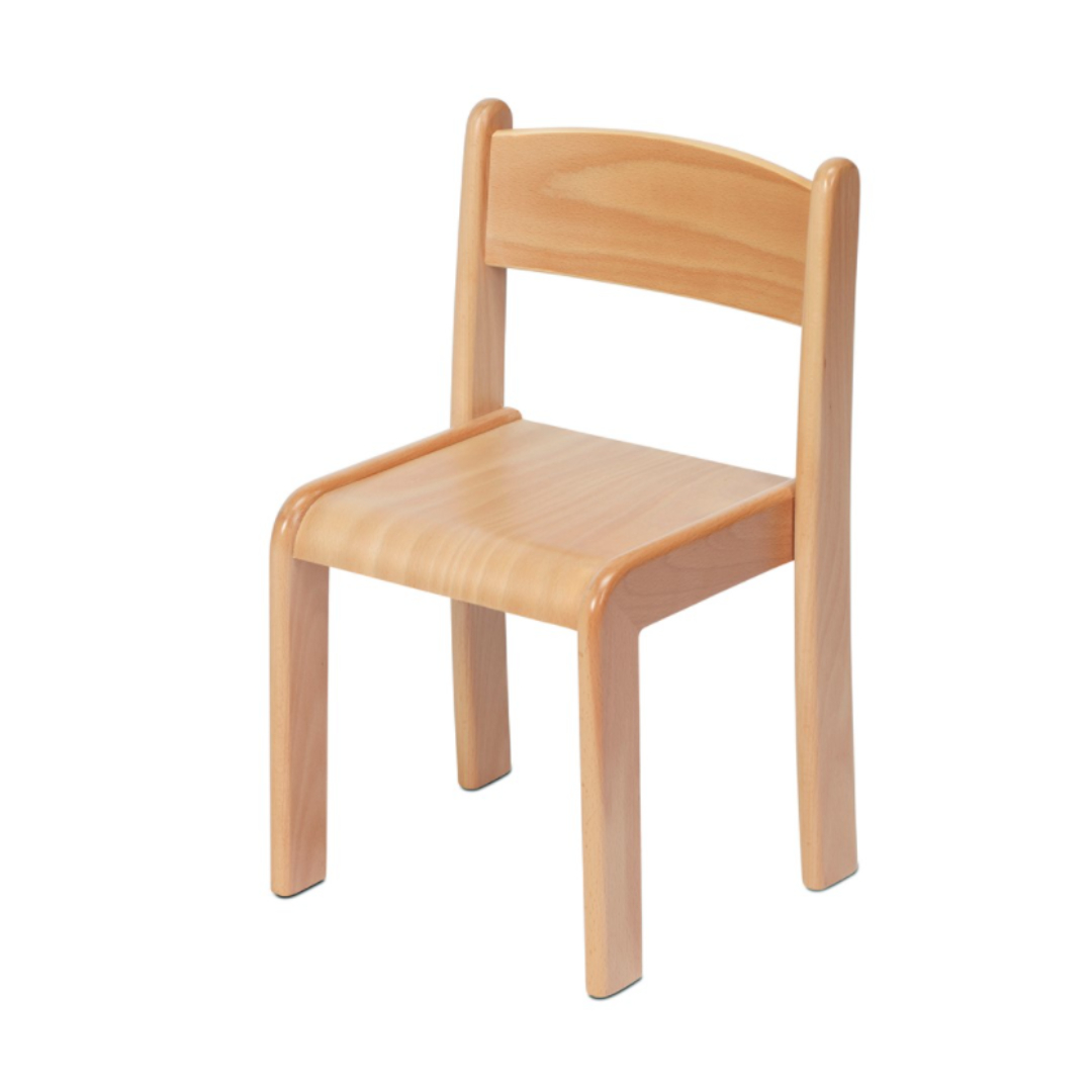 Beech Stacking Chairs - Pk 4 - 26cm